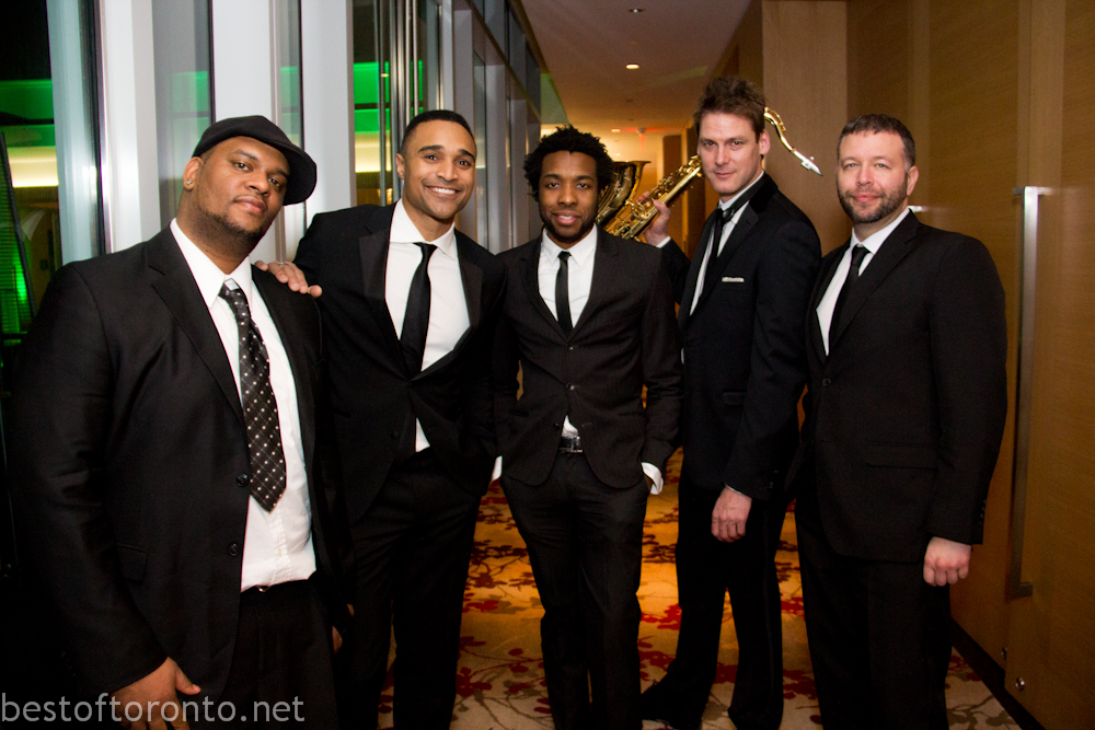 Sean Jones and his band before going on stage