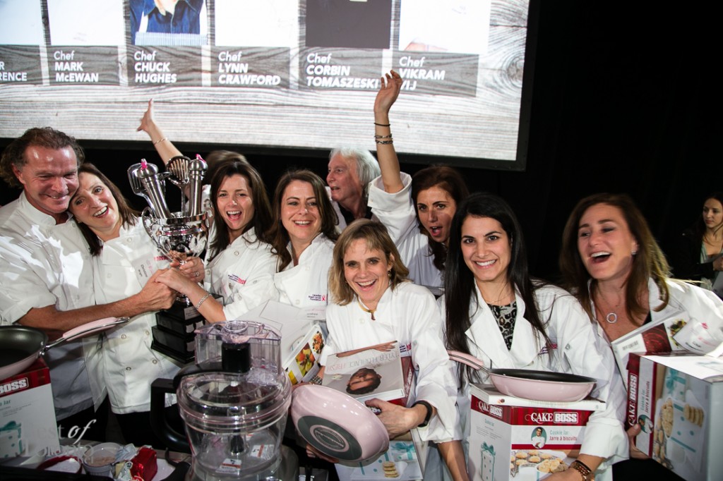 Team McEwan with the KitchenAid Cook for the Cure trophy