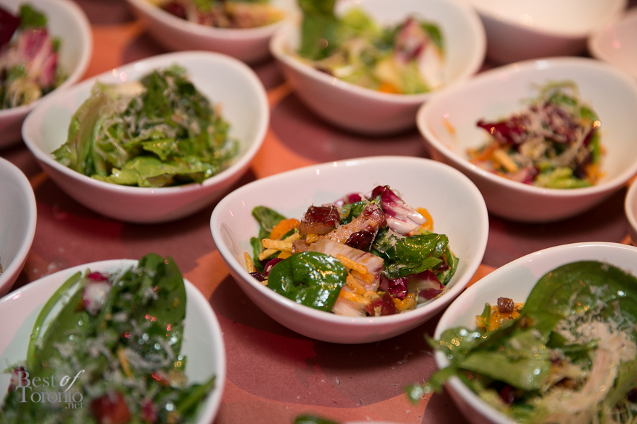 Warm Espelette Roasted Squash Salad with Bitter Greens, Cranberries and Peppered Maple Bacon Vinaigrette by Lora Kirk (Ruby Watchco)