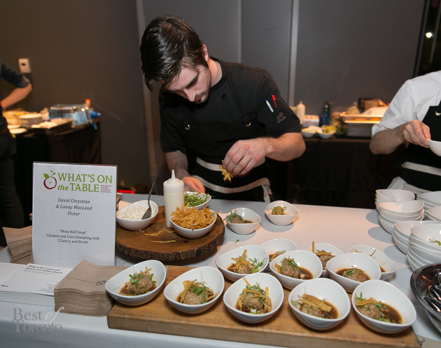 "Masa Ball Soup" Chicken and Corn Dumpling with Cilantro and Broth by David and Lanny MacLeod (Victor)