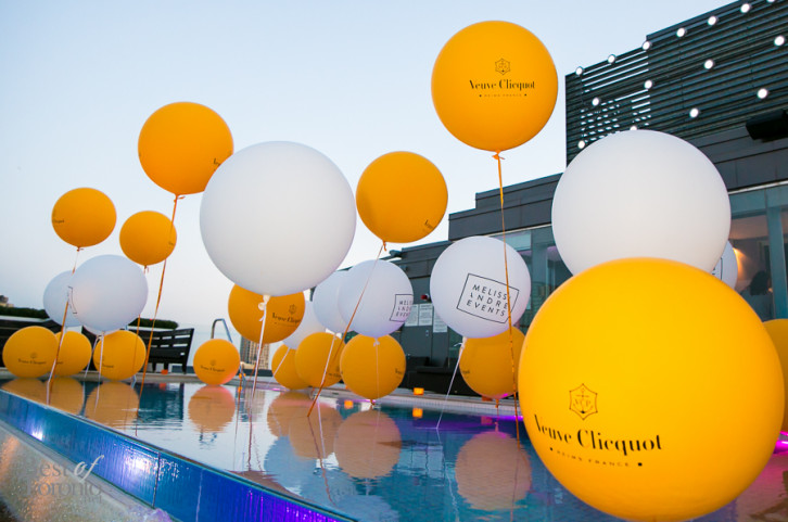 Pin by just one on sp2ideas balloons veuve clicquot pool