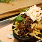 5 Step Fries Supreme with Rose Family Kennebec potatoes, easy cheese, taco fixins