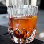 Boulevardier: straight rye bourbon whiskey, campari, aperol sweet vermouth, bitters, orange chips and oils
