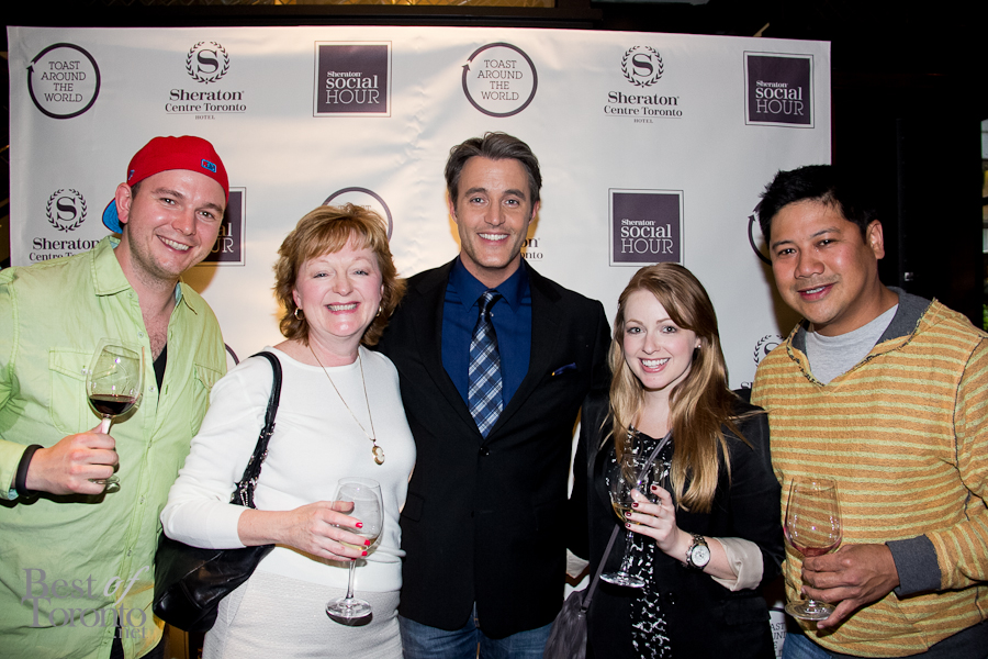 Ben Mulroney with our friends at Sheraton Centre's Social Hour launch event in Toronto: Graham Rowlands, Shannon Kelly and her mom, Joallore Alon