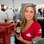 A ridiculously photogenic Molson beer girl