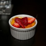 Disaronno Creme Brulee with strawberries