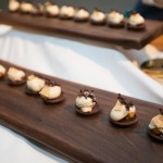 Valrhona Araguani chocolate tart, whipped dulcey ganache, sesame snap and caramelized banana - Lindsay Haddock, Scaramouche