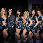 Nelly Furtado with Jessica Tyler on the left (Degrassi) and the Argos Cheerleaders
