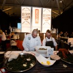 At the Caesarstone stage with oysters by Distillery Events