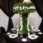 Table decor inside the bridal suite