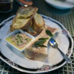 Bone marrow with chicken liver, sage and toast