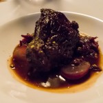 Braised Veal Cheek, with Raspberry-Lambic Braised Cabbage
