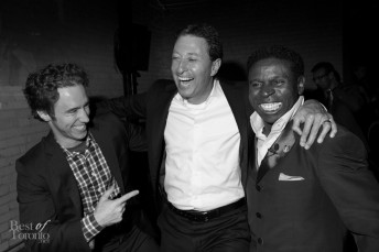 Craig Kielburger, Jonathon Fisher, Michael "Pinball" Clemons