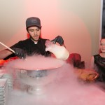 Food Dudes making ice cream sandwiches with dry ice