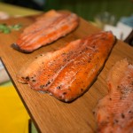 House smoked Ontario rainbow trout with maple soy glaze at Paul Boehmer's booth (Boehmer Restaurant)