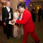 Austin Powers photobombing the Queen