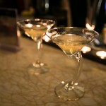 Martinis at the bar with pravda vodka
