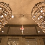 Gorgeous spoon chandeliers at Teatro Verde