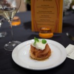 Caramelized mini pear tatin, granny smith sorbet paired with Veuve Clicquot Demi-Sec