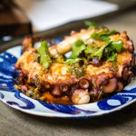 Grilled octopus, iberico chorizo, smoked tomato, olive oil, lemon