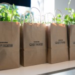 Our take-home bags with fresh herbs