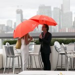Swanky umbrellas provided by Thompson Toronto Hotels during the rain