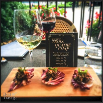 Braised lamb with lentils on a bed of radicchio