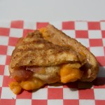 "Elvis Grilled Cheese" including ooey gooey cheese (of course) as well as peanut butter and bananas