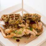 Thanksgiving waffle with turkey, cranberry sauce, and a waffle made out of stuffing. Drizzled with gravy. My pick for must-try at this year's CNE