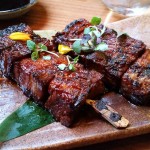 Pork belly skewers with Shichimi pepper