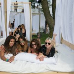 Enjoying the full VIP service in a cabana bed