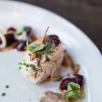 Chicken Liver Mousse - Pickled Cherries, Granola, Marbled Rye | Photo: Nick Lee