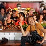 A group shot with Susur Lee and the Veggielicious workshop bloggers