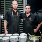 The chefs from Wolf in the Fog, headed by Chef Nick Nutting (left)