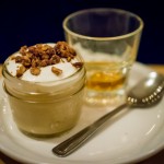Knob Creek Smoked Maple and Vanilla-infused Pudding Topped with Candied Pecans, Knob Creek Smoked Maple | Photo: John Tan