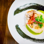 Seppia alla Griglia - Grilled Cuttlefish, Pea Puree and Pickled Red Onion | Photo: John Tan