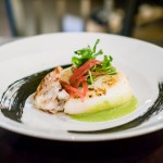Seppia alla Griglia - Grilled Cuttlefish, Pea Puree and Pickled Red Onion | Photo: John Tan
