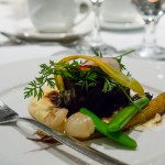 Cocoa Braised Shortribs, Polenta, and Baby Vegetables