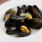 Mussels steamed in a savoury broth of pine needle-infused butter
