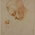Michelangelo: Studies for the head of Leda