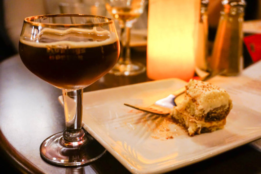 Belgium Sour Beer (Rodenbach Grand Cru) with Tiramisu
