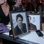 Framed photos of Justin Trudeau and Ben Mulroney