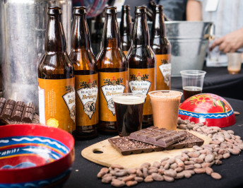 Black Oak Brewery's Nut Brown Ale with ChocoSol Traders' chocolate
