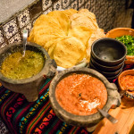 Tostadas, salsas, and other toppings