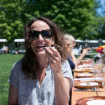 Mara Shapiro tasting an oyster for the first time. Exciting!