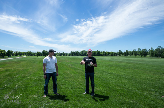Stan Dunford, right, with his nephew. Together they both own and operate the new Burl's Creek event grounds