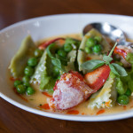 Lobster and Pea Agnolotti with Atlantic lobster, fennel, and spring pea