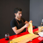 Chef Shahir Massoud making fresh pasta