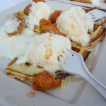 Chicken Waffles and ice cream - Fran’s Restaurant ( Fran’s, Food Building)
