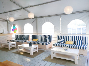 Outside at the Amex VIP Lounge at the Molson Ampitheatre